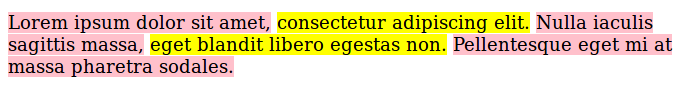 Exemplo de fluxo padrão em elementos de linha